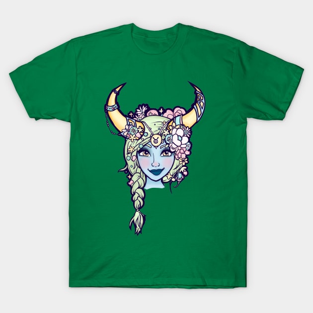 horned woman T-Shirt by kokodiablo